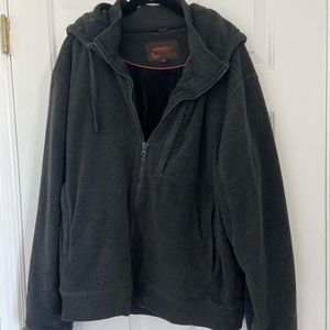 Hawke & Co large black zip up hoodie